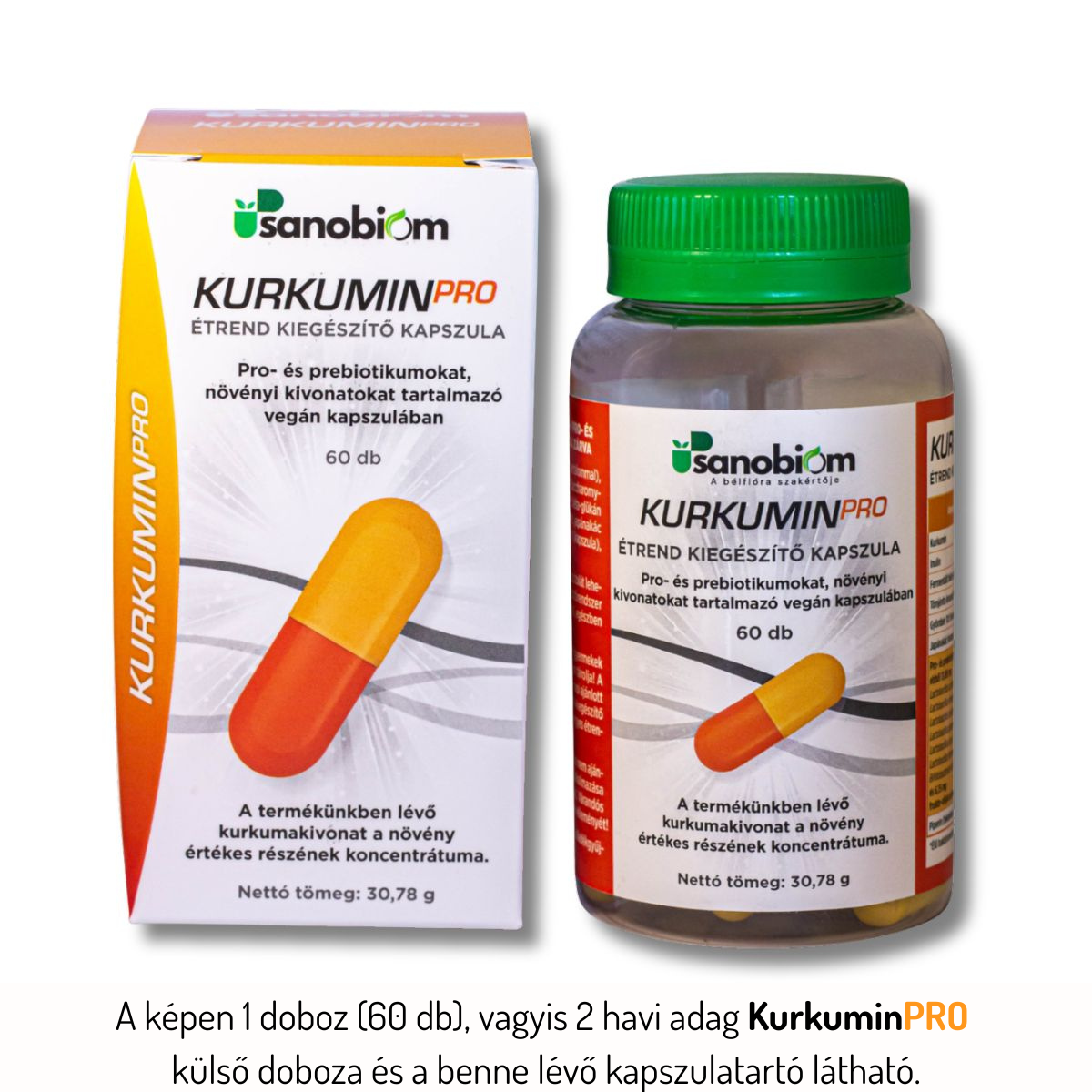 KurkuminPRO - komplex szimbiotikum - 2 havi adag